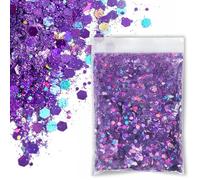 CIVIOOH 30 g/Bolsa Polvo holográfico Brillante para Manualidades, Lentejuelas Mixtas para uñas, decoración