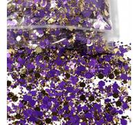 CIVIOOH 50 g de Purpurina para decoración de uñas, Escamas Brillantes láser holográficas, Lentejuelas hexagonales Mixtas, rodajas Decorativas