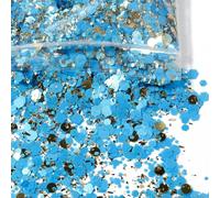 CIVIOOH 50 g de Purpurina para decoración de uñas, Escamas Brillantes láser holográficas, Lentejuelas hexagonales Mixtas, rodajas Decorativas