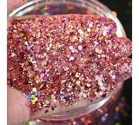 CIVIOOH 50 g de Purpurina para decoración de uñas, Escamas Brillantes láser holográficas, Lentejuelas hexagonales Mixtas, rodajas Decorativas