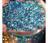 CIVIOOH 50 g de Purpurina para decoración de uñas, Escamas Brillantes láser holográficas, Lentejuelas hexagonales Mixtas, rodajas Decorativas