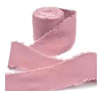 CIVIOOH Cinta de Lino de 4CM x 5M, Cinta de Lino y algodón deshilachada, artesanía de Tela para Envolver Regalos, Invitaciones de Boda, decoración de Ramos de Novia