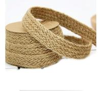 CIVIOOH Cinta Trenzada de Yute Natural de 10 m, Cordel de arpillera Plano, Cuerda de cáñamo, Manualidades para Bricolaje, decoración de Bodas, Fiestas, Costura, Cinta Vintage, Cuerda, artesanía