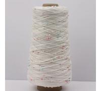 CIVIOOH Hilo de algodón Mercerizado de 330-350 g y 1000 m, con Cuentas de Perlas, Ideal para Tejer a Mano, para muñecas de Trapo y Mantas de Lana.