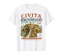 Civita di Bagnoregio Italia Vintage Travel - La Ciudad moribunda Camiseta