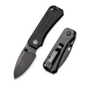 CIVIVI Baby Banter Folding Pocket Knife with 5.94CM Nitro-V Blade & Black G-10 Handle, Outdoor Knife with Clip (C19068S-2)