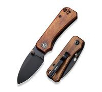 CIVIVI Baby Banter Folding Pocket Knife with 5.94CM Nitro-V Blade & Cuibourtia Wood Handle, Outdoor Knife with Clip (C19068SB-2)