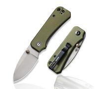 CIVIVI Baby Banter Folding Pocket Knife with 5.94CM Nitro-V Blade & Green G-10 Handle, Outdoor Knife with Clip (C19068S-5)