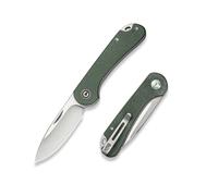CIVIVI Elementum Slip Joint Folding Pocket Knife 7.52 CM 14C28N Blade Canvas Micarta Handle, Outdoor EDC Knife C18062AJ-2 (Green)