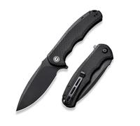 CIVIVI Praxis Folding Pocket Knife Coarse Black Micarta Handle 9.52CM 9Cr18MoV Blade C803G