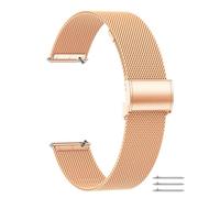 CIVO Correa Reloj Acero Inoxidable: 18mm Pulsera Repuesto de Malla Metálica - Correas Reloj Inteligente Liberación Rápida para Mujer - Oro Rosa