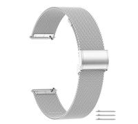 CIVO Correa Reloj Acero Inoxidable: 18mm Pulsera Repuesto de Malla Metálica - Correas Reloj Inteligente Liberación Rápida para Mujer - Plata