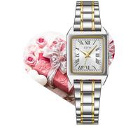 CIVO Pequeño Reloj Mujer Vintage: Caja Cuadrado con Números Romanos - Relojes de Pulsera Acero Inoxidable Analogico de Cuarzo para Mujeres Regalo Clásicos