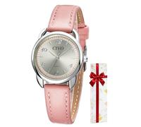 CIVO Reloj Analógico Clásico Minimalista para Mujer - Rosa, Impermeable, Cuarzo, Negocios, Pulsera de Cuero, Vestir, Regalo