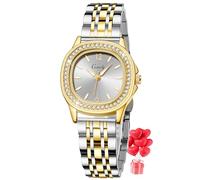 CIVO Reloj de Pulsera Mujer Dorado: Plateado Acero Inoxidable Moda Vintage - Reloj Pequeño Mujer Analogico