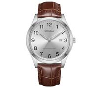 CIVO Reloj Hombre Analogico Negro: Relojes de Pulsera Cuero Marrón - Reloj Cuarzo Hombre Elegante Fecha Luminoso Clásico