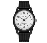 CIVO Reloj Mujer Analógico Negro: Silicona Reloj Pulsera Mujer Impermeable Cuarzo Relojes Unisex Luminoso, Elegante Regalo Mujer