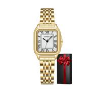 CIVO Reloj Mujer Dorado Analógico: Relojes Mujer Impermeable Acero Inoxidable Casual - Reloj Pulsera Cuarzo Pequeño Cuadrado - Regalos Clasico para Señora