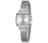 CIVO Reloj Mujer Inoxidable Diseñador Señoras Acero Minimalista Impermeable Simple Moda Cuarzo Analógicos Plateado