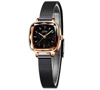 CIVO Reloj Mujer Inoxidable Diseñador Señoras Acero Minimalista Impermeable Simple Moda Cuarzo Analógicos Negro