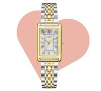 CIVO Reloj Mujer Pequeño Vintage: Caja Rectangular Números Romanos Correa de Acero Inoxidable Dorado Plateado - Elegantes Relojes de Pulsera Analógico para Esposa Madre Regalos Aniversarios