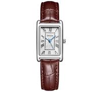 CIVO Reloj Mujer Pequeño Vintage: Caja Rectangular Números Romanos para Vestir Casual - Elegante Reloj de Pulsera Analógico con Correa de Cuero Marrón para Regalos Aniversarios Uso Diario
