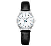 CIVO Reloj Niña Niños Analógico: Fácil de Leer Esfera Clara con Números y 3 Manecillas Relojes de Aprendizaje Correa de Cuero Negro - Regalo para Niños Adolescentes 6-14 Años