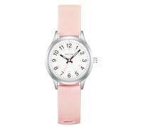 CIVO Reloj Niña Niños Analógico: Fácil de Leer Esfera Clara con Números y 3 Manecillas Relojes de Aprendizaje Correa de Silicona Rosa - Regalo para Niños Adolescentes 6-14 Años
