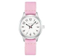 CIVO Reloj Niña Niños Analógico: Fácil de Leer Esfera Clara con Números y 3 Manecillas Relojes de Aprendizaje Correa de Nailon Rosa - Regalo para Niños Adolescentes 6-16 Años