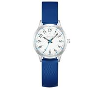 CIVO Reloj Niña Niños Analógico: Fácil de Leer Esfera Clara con Números y 3 Manecillas Relojes de Aprendizaje Correa de Silicona Azul - Regalo para Niños Adolescentes 6-14 Años