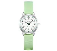 CIVO Reloj Niña Niños Analógico: Fácil de Leer Esfera Clara con Números y 3 Manecillas Relojes de Aprendizaje Correa de Silicona Verde - Regalo para Niños Adolescentes 6-14 Años