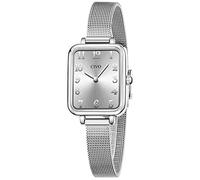 CIVO Relojes Mujer Impermeable Ultra Minimalistas Damas Malla Elegante Banda Acero Inoxidable Moda Vestir Negocio Casual Plata