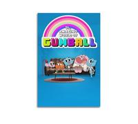 CIXWASDS Póster decorativo de The Amazing World of Gumball con diseño de anime, lienzo para pared e impresión artística moderna, decoración de dormitorio familiar, 20 x 30 cm