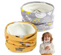 CIYIN Braga Cuello Niño, 2 Piezas Bufandas para Niño, Braga Cuello Invierno, Bufanda Tubular Niño, Bufanda Algodón, Resistente al viento y cálido, para Niños y Niñas (Amarillo+Gris)