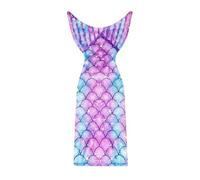 CIYIN Manta Cola de Sirena, Manta Cola Sirena Niña, Mant-a Sire-na Forro Polar de Franela Suave, Caliente Mant-a Sofa Niños para Regalo de cumpleaños Halloween, Navidad