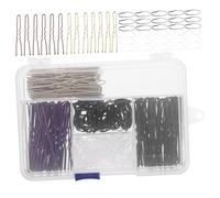 CIYODO 1 caja Kit U Shaped Bobby Pins y Bandas Elásticas para Cabello Caja Accesorios Duraderos para Peinados Femeninos Sujetan Firmemente Moños y Estilos Aptos para Mujeres y Niñas