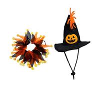 CIYODO 1 Conjunto De Encantador Cat Festival Hat Creative Pet Neckerchief Funny Photography Prop