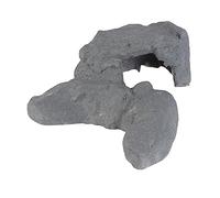 CIYODO 1 Pieza Abrigo decoración pecera cornudo acuarios jueguetes Decoración de pecera Tanque paisajes de peceras Rocas Adorno de Escritorio Modelo de Cueva de Resina Grey