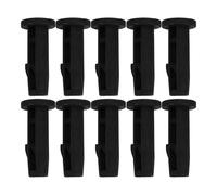 CIYODO 10 Clips de Pestillo Negro para Tapa de Cubo de Basura Exterior, Accesorios de Plástico Aplicables para Contenedores de 50-240l, Adecuado para Reciclaje y Calles