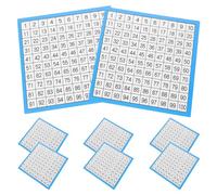 CIYODO 10 Hojas Tablas de Matemáticas Laminadas de Doble Cara Números Escribir y Contar Visuales para Aprendizaje Aulas y Hogar Suministros Escolares Versátiles