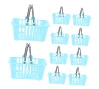 CIYODO 10 piezas Cesta de Compra Mini con Asas para Muñecas Accesorio para Casa de Muñecas Juguete Pequeño para Imitación y Decoración de Escritorio