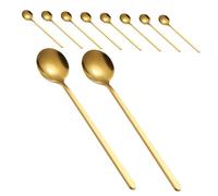 CIYODO 10 Piezas Cucharas de Acero Inoxidable con Mango Cucharas Versátiles para Helado Café y Té Resistentes y Fáciles de Limpiar para Cocina y Postres