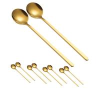 CIYODO 10 Piezas Cucharillas de Acero Inoxidable con Mango Cucharas Multiusos para Café Té Postres y Helados Diseño Ergonómico y Fácil Limpieza Resistentes y Cómodas para Uso Doméstico y