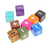 CIYODO 10 Piezas Dados Educativos de Matemáticas Dados Acrílicos con Signos y Resta para Herramienta de Aprendizaje Segura y Compacta para Jugar y Enseñar Cálculo Básico Color Aleatorio