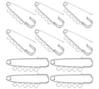 CIYODO 10 Piezas de Broches de Metal con Agujeros para Manualidades Diy, Imperdibles de Seguridad para Kilts y Chalinas, Cierre Seguro y Resistente