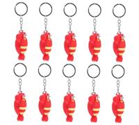 CIYODO 10 Piezas Llaveros de Cangrejo de Mar Divertidos de Simulación de Cangrejo Rojo Accesorios para Mochilas y Teléfonos Decoración de Animales