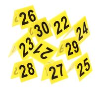 CIYODO 10 Piezas Marcadores de Evidencia Triangulares para Señales Numéricas de Mesa Decoración Temática para Fiesta Investigación