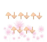 CIYODO 10 Piezas peonza de Madera Equipo Construir Edificio para Jugar Material Preescolar Superior de los Hilado de Madera Bricolaje Juguete Juego Bambú
