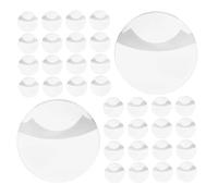 CIYODO 100 Piezas caso de placa protectora transparente manga de insignia para placa soporte de insignia de plástico transparente el plastico