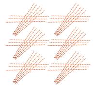 CIYODO 100 Unidades Papel para Algodón de Azúcar Unidades con Rayas Naranjas Palitos Desechables Compatibles con Máquinas Automáticas para Eventos y Fiestas